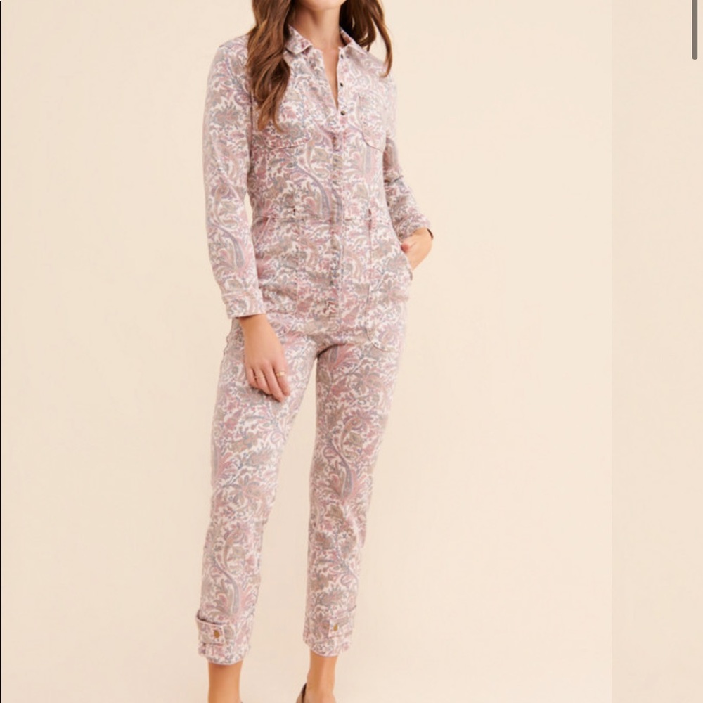 Anthropologie Paisley Utility Jumpsuit XSP